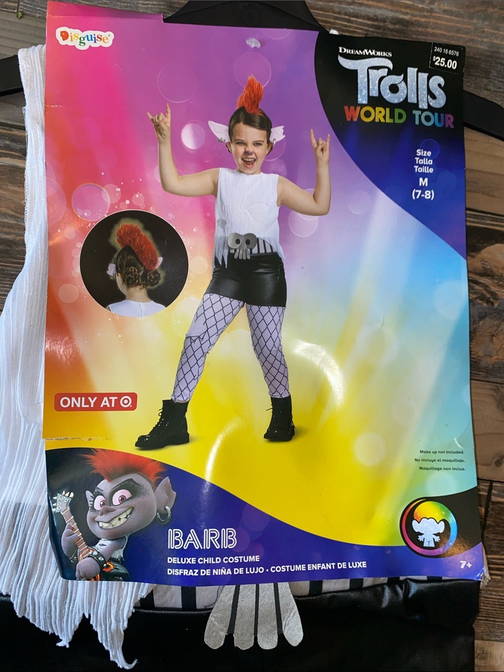 Disguise Deluxe Trolls World Tour Barb Costume - size M 7-8